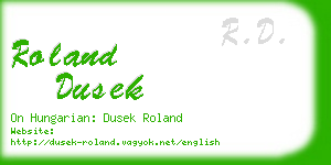 roland dusek business card